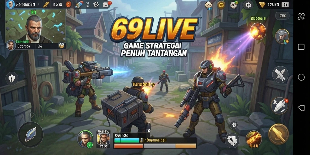Tampilan permainan <strong>69LIVE</strong> dengan elemen strategi mendebarkan.
