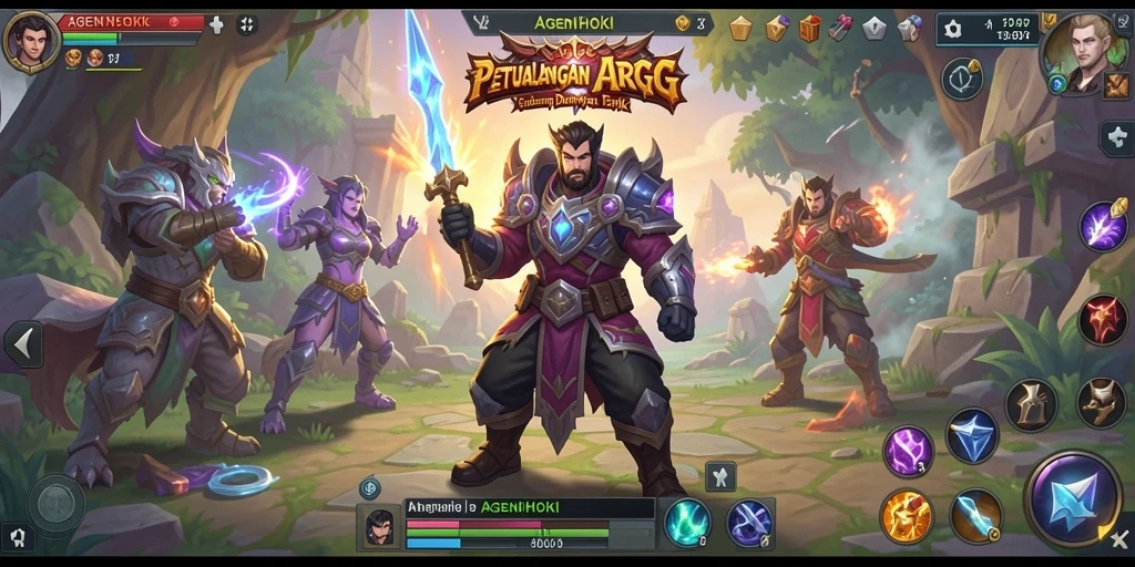 Tampilan aksi seru dalam gameplay AGENHOKI yang epik.