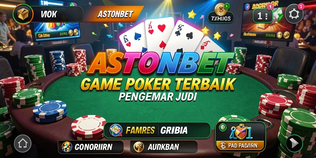 Screenshot ASTONBET menunjukkan gameplay poker yang menarik dan interaktif.
