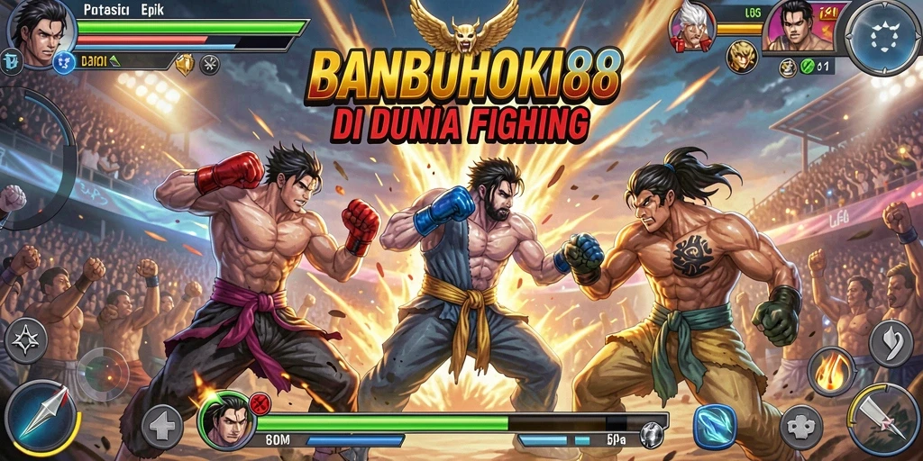 Screenshot dari gameplay seru BANBUHOKI88 yang menampilkan aksi pertarungan.