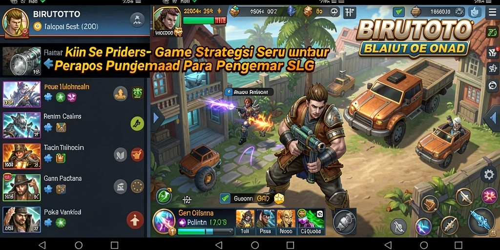 Tampilan gameplay mendalam dalam BIRUTOTO yang menonjolkan strategi dan pengembangan.