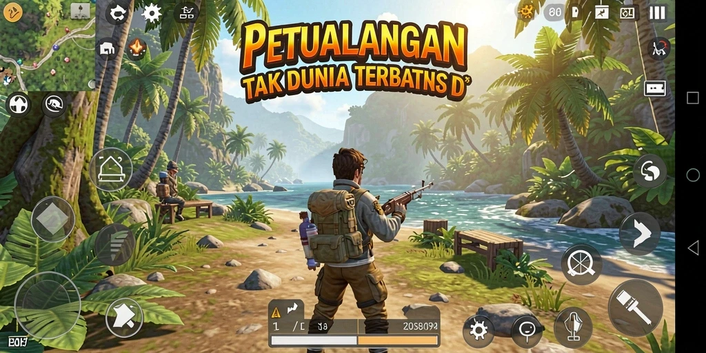 Tampilan gameplay menakjubkan dari BOS898 di dunia terbuka.