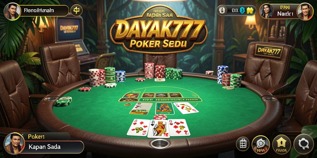 Tampilan gameplay Poker yang seru di DAYAK777