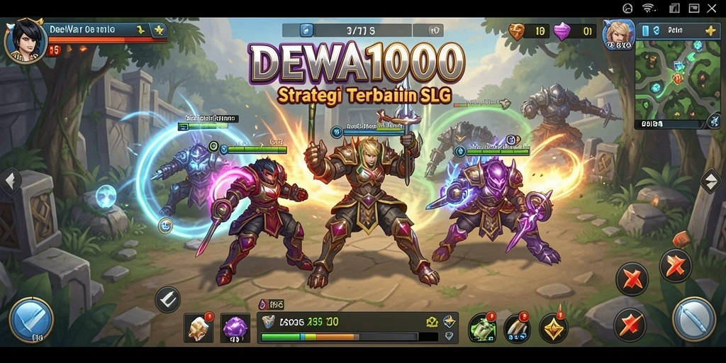 Tampilan gameplay menarik dari DEWA1000 dalam genre SLG.
