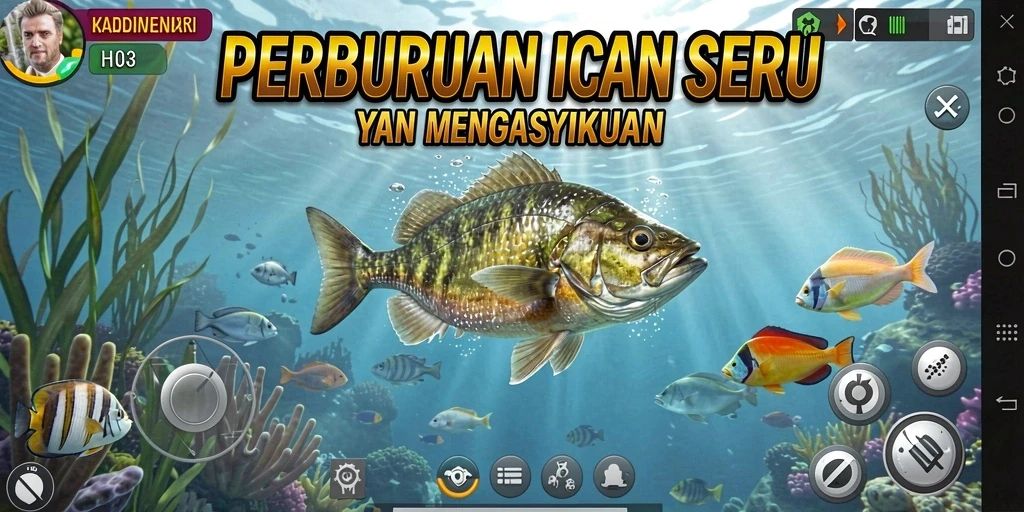 Tangkapan ikan yang seru dalam gameplay H03.