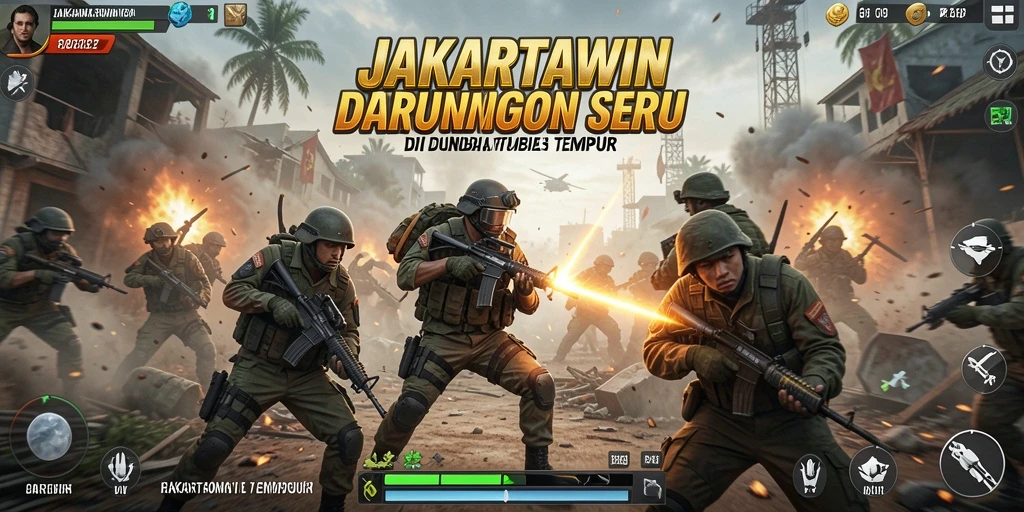 Tampilan gameplay seru saat pertarungan di JAKARTAWIN.