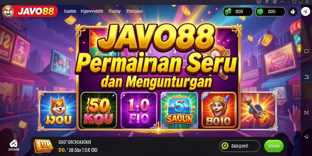 Screenshot gameplay <strong>JAVO88</strong> menampilkan keseruan permainan Slot yang penuh warna.