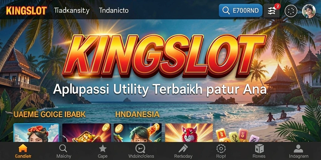Tampilan antarmuka pengguna aplikasi KINGSLOT yang menarik dan fungsional.