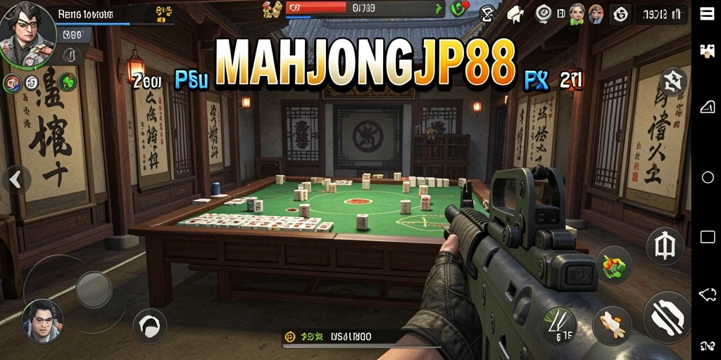 Tampilan seru gameplay <strong>MAHJONGJP88</strong> dengan aksi tembak-menembak yang intens.