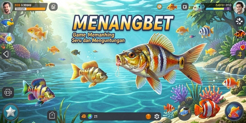Screenshot MENANGBET menampilkan gameplay memancing yang menegangkan.