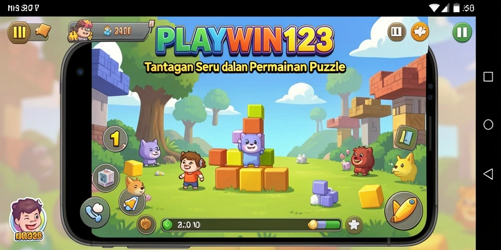 Tampilan gameplay seru dalam PLAYWIN123 yang penuh tantangan puzzle.