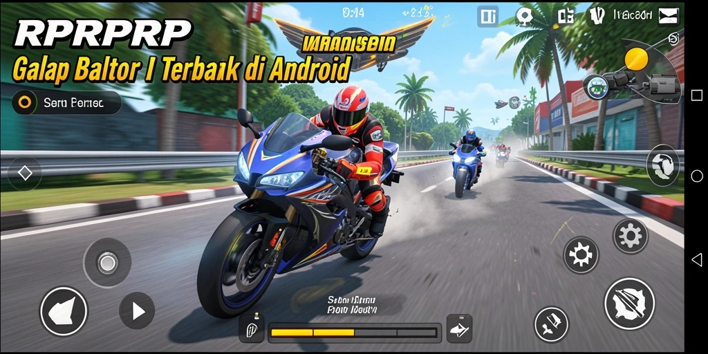 Gameplay mendebarkan RPRPRP dengan aksi balapan motor.