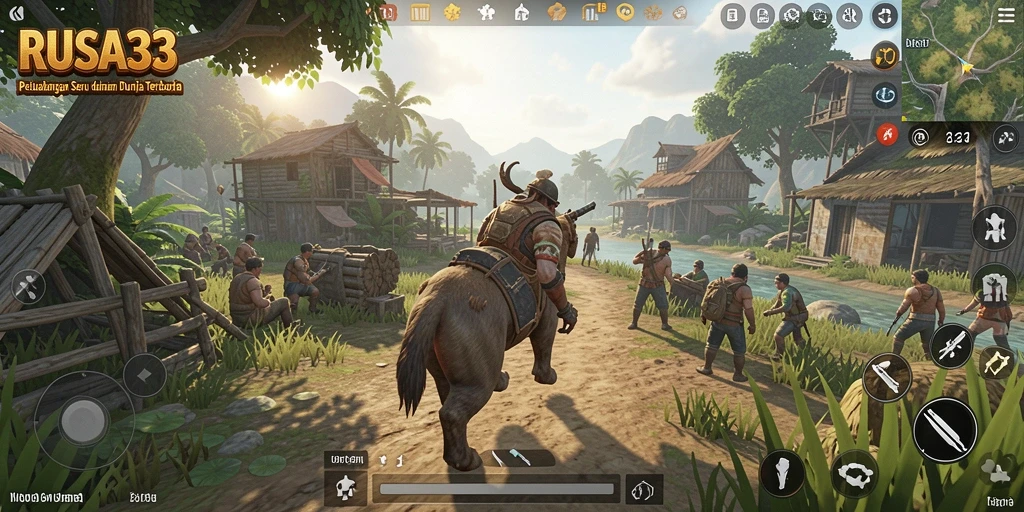 Tampilan gameplay RUSA33 yang menakjubkan dalam dunia terbuka.