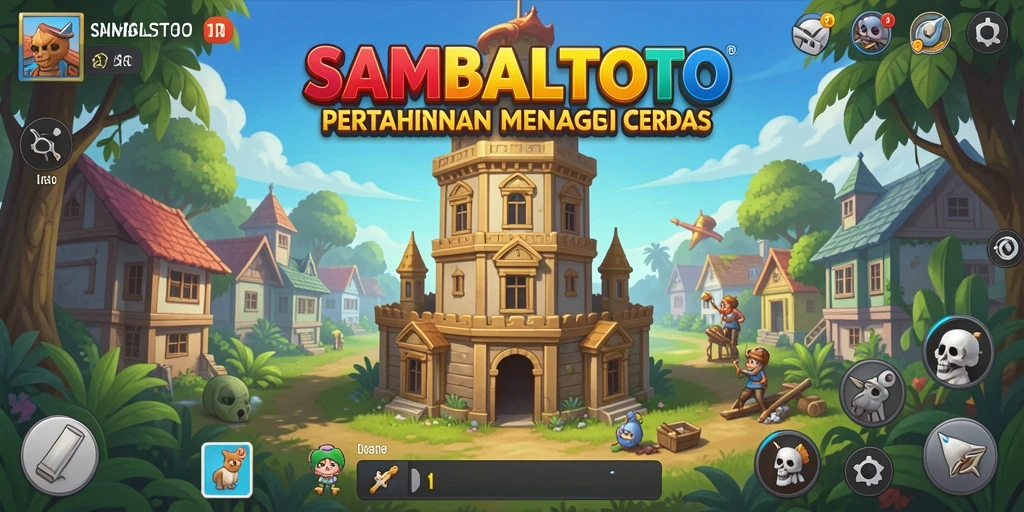 Tampilan menarik dari gameplay Tower Defense di SAMBALTOTO.