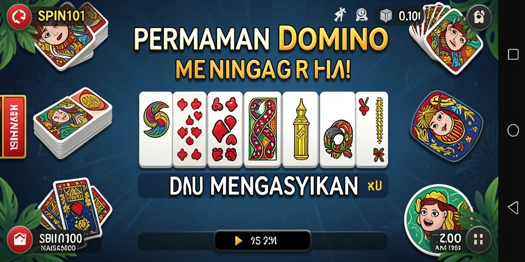 Tampilan gameplay asyik dalam SPIN101 dengan domino.