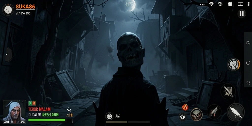 Gameplay SUKA86 yang menegangkan dengan suasana horror yang mencekam.