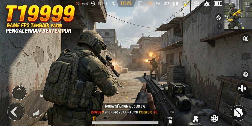 Tampilan gameplay T9999 yang mendebarkan dan penuh aksi.