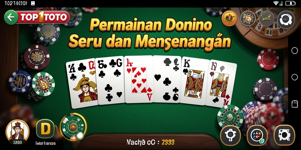 Tampilan gameplay Domino yang seru dan menarik