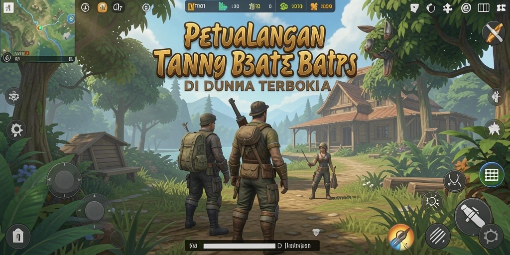 Screenshot gameplay TVTOTO yang menunjukkan eksplorasi dunia terbuka.