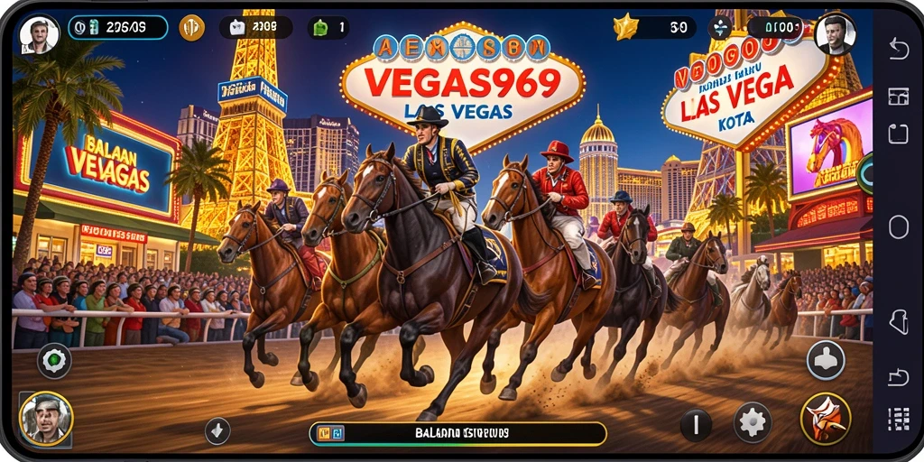 Tampilan menarik dari gameplay Racing di VEGAS969.